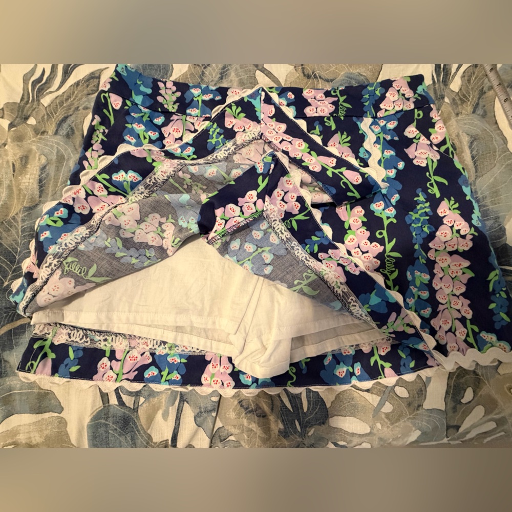 *NWT* Lilly Pulitzer JARVEY Skort in Bright Navy and Foxgloves Print - Picture 3 of 7